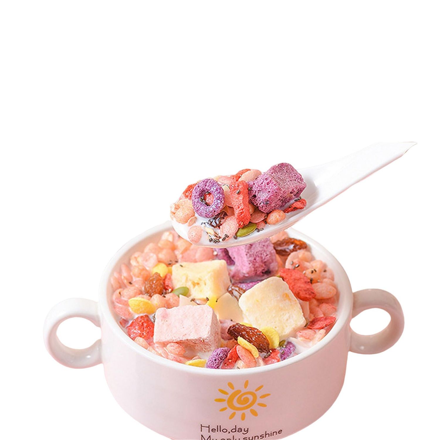 Instant nutritious breakfast oatmeal Chia Seed Grain Yogurt Peach Cereals 14.1 oz400g Breakfast meal oat cereal
