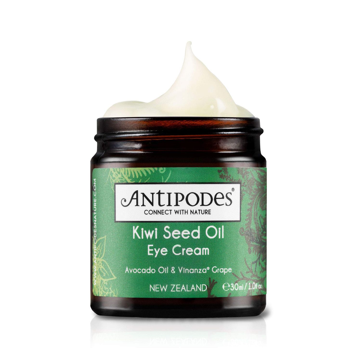 ANTIPODES Kiwi Seed Oil Eye Cream Anti Aging Eye Cream For Youthful Looking Skin with Vitamin C Skincare Ingredient Kiwi Seed Oil Vegan Eye Cream Fine Lines, Aging Dry Skin 30ml, 1 fl. Oz