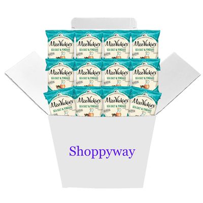 Miss Vickie&#39;s Sea Salt Vinegar Kettle Cooked Potato Chips, 1.375 oz Bags, Pack of 12, Bundled by Shoppyway