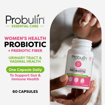 Probulin Women s Probiotics, Daily Vaginal, Gut and Immune Health Supplement Capsules, 20 Billion CFU, 12 Probiotic Strains, Vegan, 60 Count Bottle