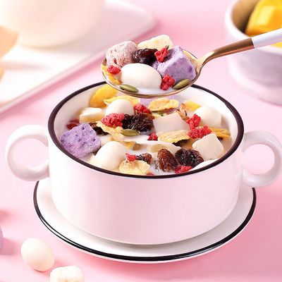 Instant nutritious breakfast oatmeal Chia Seed Grain Yogurt Peach Cereals 14.1 oz400g Breakfast meal oat cereal