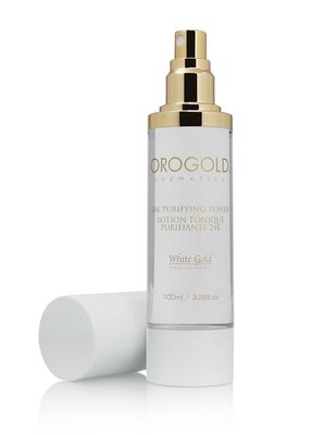 Orogold White Gold 24K Purifying Facial Toner, Face Toner with Gold, Aloe Vera and Chamomile, 100 Mililiter 3.38 Fl.Oz.