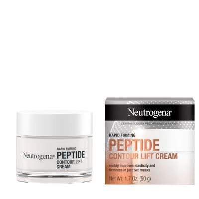 Neutrogena Rapid Firming Peptide Contour Lift Face Cream, Moisturizing Daily Facial Cream to visibly firm lift skin plus smooth the look of wrinkles, Mineral Oil- Dye-Free, 1.7 oz
