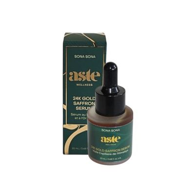 24K Gold Saffrom Serum - Natural, Vegan Anti-Aging Face Serum for Radiant Skin, Deep Hydration Skin Repair, Ayurvedic with Saffron, Rose, Lavender Pumpkin Seed (0.68 oz)