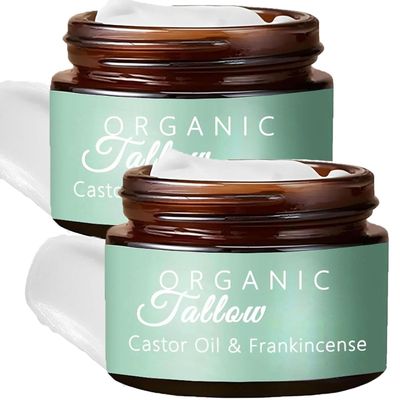 Aultink Grass-fed Beef Tallow with Frankincense Oil Castor oil, Tallow and Manuka Honey Balm, Beef Tallow Moisturizer for Skin for Face, Body (2)