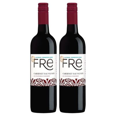 Sutter Home Fre Cabernet Non-Alcoholic Red Wine, Experience Bundle with Phone Grip, Seasonal Wine Pairings Recipes, 750ML btls, 2-PACK