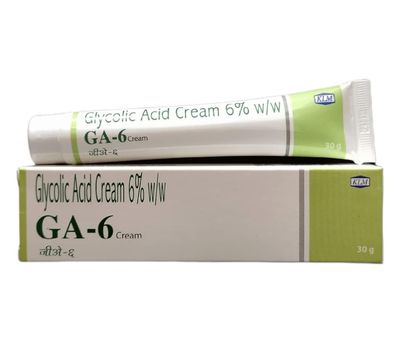 GA-6 Glycolic Acid 6 Cream for All Skin Types, 30g (Pack of 2)