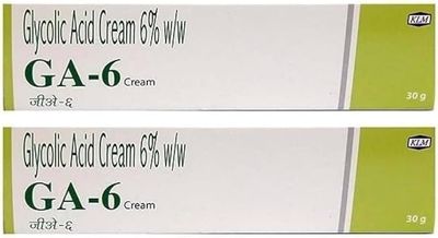 GA-6 Glycolic Acid 6 Cream for All Skin Types, 30g (Pack of 2)