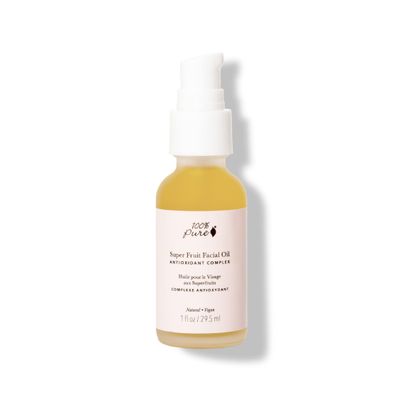 100 PURE Super Fruit Nourishing Oil Hydrating Skincare Face Body Moisturizer, Rejuvenating Plant-Based Boost for Dry Dehydrated Skin - Vegan - 1oz