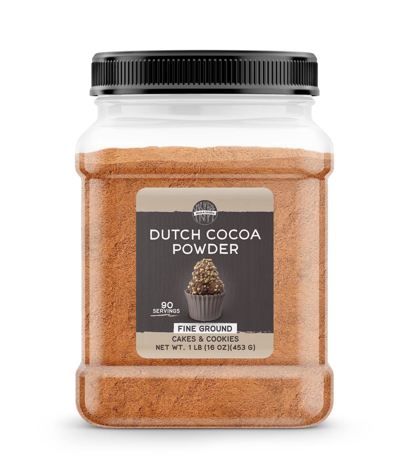 Birch Meadow 1 lb of Dutch Cocoa Powder, Cookies Cakes, Chocolate Flavor