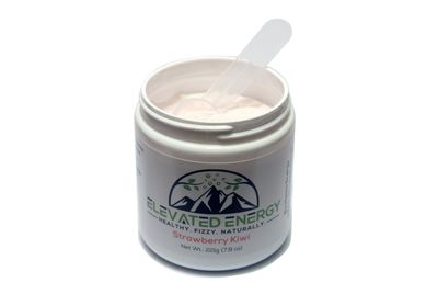 Healthy Energy Drink Powder - Stevia Natural Caffeine Elevated Energy Fizzy Drink Mix Strawberry Kiwi 30 Servings