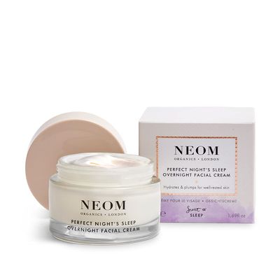 Neom- Perfect Night s Sleep Overnight Facial Cream - 50ml Face Moisturiser With Hyaluronic Acid, Aloe Vera Ceramides To Plump Reduce Lines Suitable For All Skin Types