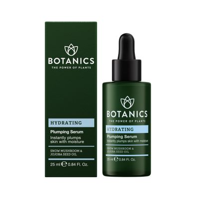 Botanics Hydrating Serum - Skin Plumping Serum for Face Long-Lasting Hydration - Enriched with Snow Mushroom - Vegan Cruelty-Free (0.84 Fl Oz)