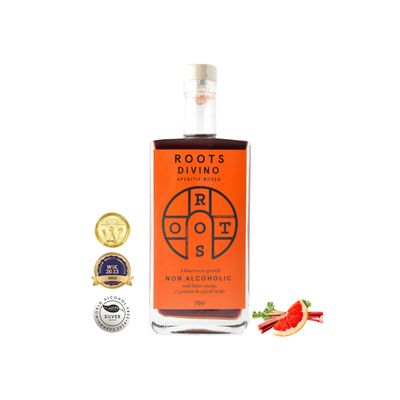Roots Divino Rosso Non Alcoholic Vermouth Multiple Gold award winning wine-based zero proof aperitif Handcrafted with greek bitter oranges and wormwood Low Cal Made in Greece 23.7fl oz (700ml)