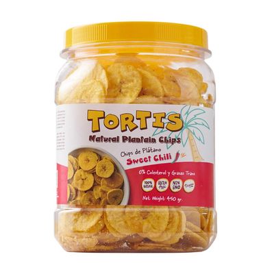 Plantain Chips, Healthy Snacks, 100 Natural, Non-GMO, Gluten Free, Banana Chips, Chifles, 15.87 Ounces (Sweet Chili)