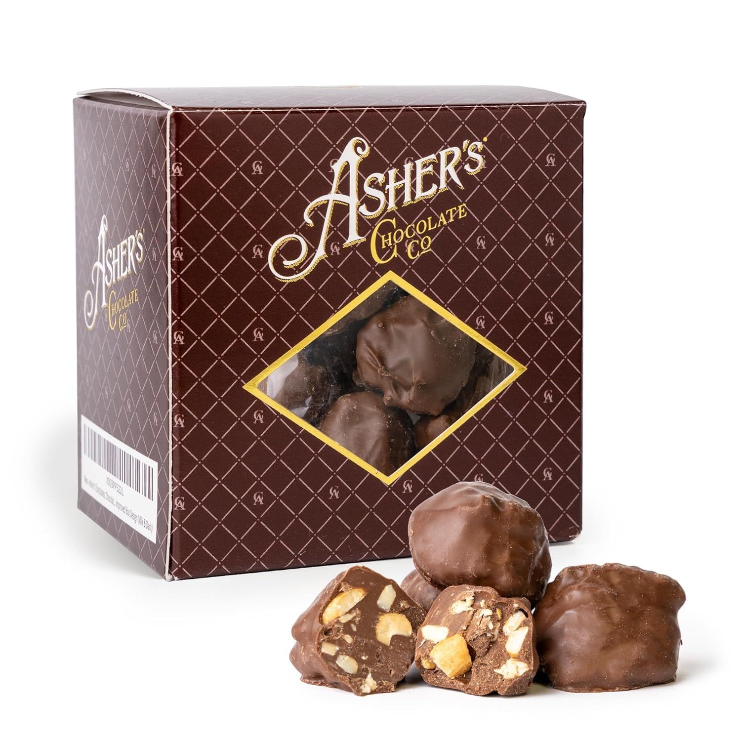 Asher&#39;s Chocolate, Milk Chocolate Covered Raisins, Sugar Free Milk Chocolate, No Sugar Added, Diabetic Friendly, Small Batches of Kosher Chocolates, Family Owned Since 1892 (8oz) (8oz, Clusters)