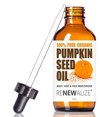 Renewalize ORGANIC PUMPKIN SEED OIL NATURAL FACE MOISTURIZER - Unrefined, Cold Pressed facial oils anti aging treatment for men and women For Normal Combination and Mature Skin Types
