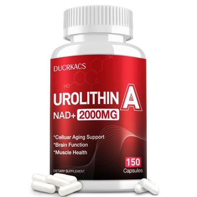 Urolithin A Supplement 2000MG for Anti-Aging, Antioxidants and Mitochondrial Support, High Purity Potency NAD Supplement for Cell Regeneration, Resveratrol, Nicotinamide Riboside, 150 Capsules