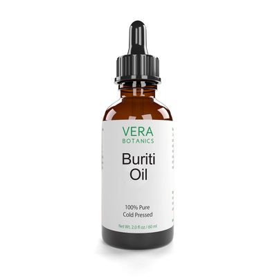 Vera Botanics BURITI OIL 100 Pure Natural, Unrefined, Cold-Pressed For Face, Dry Skin, Nails, Lips, Body Hair - Reduce Hair Breakage, Appearance of Scars from Psoriasis, Eczema Acne