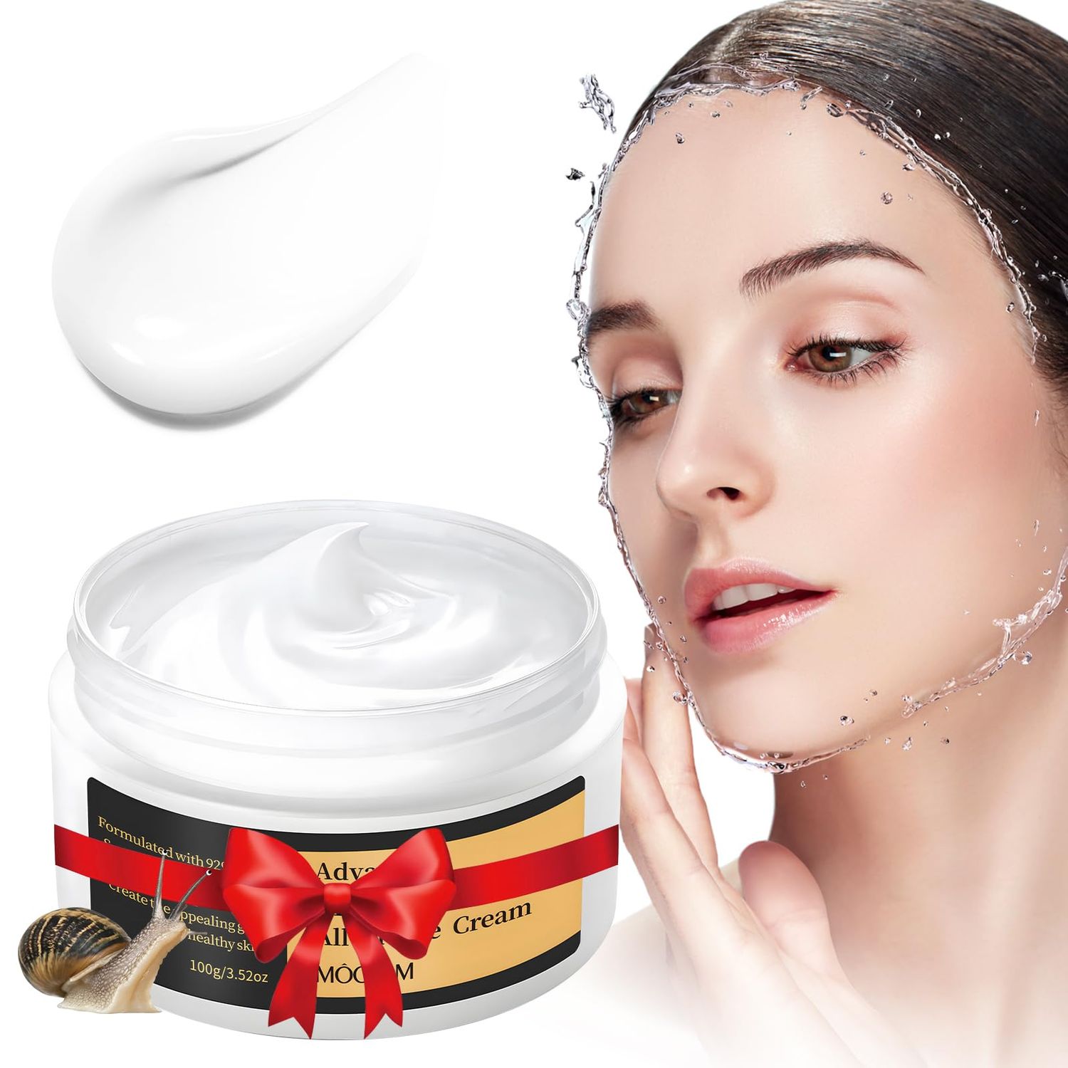 BYOTOUTY Snail Mucin Moisturizer Cream,Advanced Snail 92 All In One cream, 92 Face Moisturizer for Women Mens,Day Night Facial Barrier Repair Moisturizer Creams for Skin Hydrating Moisturizing