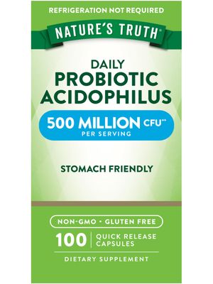 Nature&#39;s Truth Probiotics for Men and Women 500 Million CFU 100 Capsules Non-GMO Gluten Free Supplement