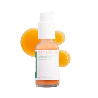 TZOL SKIN - Caribbean Dream Serum - CC Serum - Vitamin C Hyaluronic Acid - Citrus Stem Cells - Hydrating - For Dark Spots - Evens Skin Tone - No Paraben, Silicones Sulfates - Vegan - Cruelty Free
