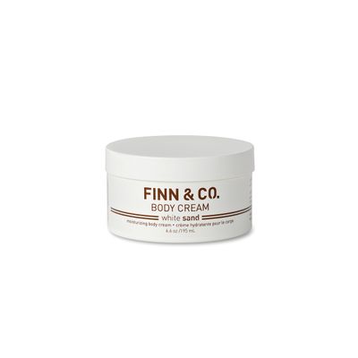 FINN CO. White Sand Body Cream, Hydrating with Shea Butter, Vitamin A, C E, Smoothes Skin, Paraben-Free, Cruelty-Free, Beach-Inspired Fragrance, 6.6 oz