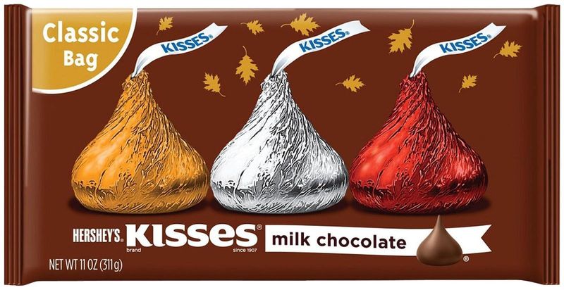 HERSHEY&#39;S Milk Chocolate Kisses Fall Harvest - 11 oz