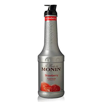 Monin - Strawberry Pur e, Juicy and Sweet, Great for Sodas and Teas, Gluten-Free, Vegan, Non-GMO (1 Liter)
