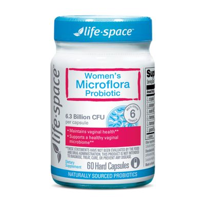 Life-Space Probiotic for Women, Support Healthy Vaginal Microflora Comfort, BV VVC Infection Treatment, Urinary Tract Health, Lactobacillus rhamnosus, 6.3 Billion CFU, Multi Strain - 60 Capsules