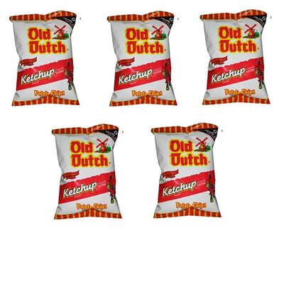5 Bags of Old Dutch Ketchup Chips (5 x 40G) Bundle Imported from Canada