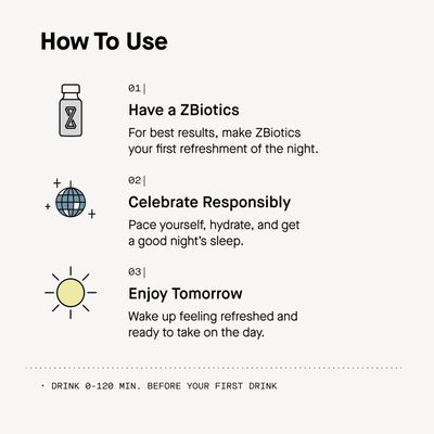 ZBiotics - Feel Better After Drinking, Wake Up Refreshed, Science-Backed, Patented Probiotic for Easier Mornings, Travel-Friendly, 12-Pack of 0.5 Fl Oz Bottles