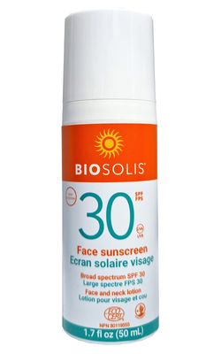 Biosolis Anti-Aging Face Cream SPF 30 - Reduces Sunburn and Premature Aging - High Protection Sunscreen - Mineral-Based Filters - Suitable for Sensitive Skin - Organic, Vegan - Hypoallergenic - 1.7 oz