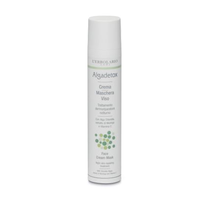 L&#39;Erbolario Algadetox Face Cream Mask - 2-In-1 Skin Repairing Night Cream - Treatment With Vitamin C Extract - Helps Skin Regain Its Natural Splendour - Restores Skin&#39;s Natural Barrier - 1.6 Oz