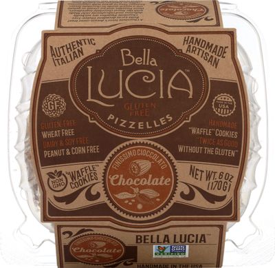 Bella Lucia Gluten Free Pizzelles, Chocolate, 6 Ounce