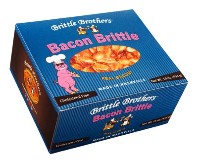 Brittle Brothers Bacon Peanut Brittle - Nashville Tennessee Voted 1 More Nuts Less Sugar Gift Set Cashew Pecan Bacon Corporate Christmas Mother Father Birthday Chocolate Sweet Candy Snack Treat