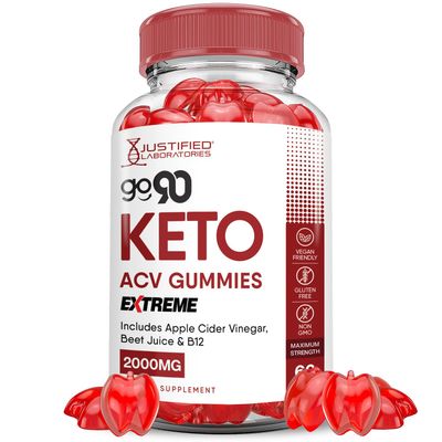 Go 90 Keto ACV Gummies Extreme 2000MG Go90 Keto Gummies Apple Cider Vinegar Formulated with Pomegranate Beet Juice Powder B12 Vegan Non GMO 60 Gummys