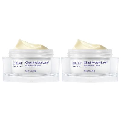 Obagi Hydrate Luxe Ultra-Rich Facial Moisturizer - Non-Comedogenic with Tara Seed Extract and Biomimetic Peptides - Intensive Night Face Cream for Dry, Sensitive or Aging Skin - Two Pack, 2 1.7 oz