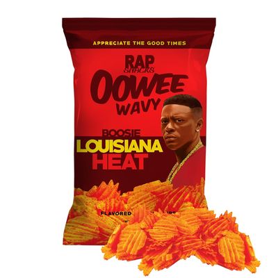 Rap Snacks Boosie Louisiana Heat Wavy Potato Chips 2.5 Oz Bags - Pack of 12