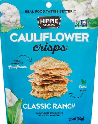 Hippie Snacks, Cauliflower Crisps, Classic Ranch, 2.5oz