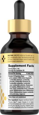 Doctor's Way Liquid Probiotic 2 fl oz 14 Probiotic Strains with Organic Sunflower Oil Non-GMO Supplement