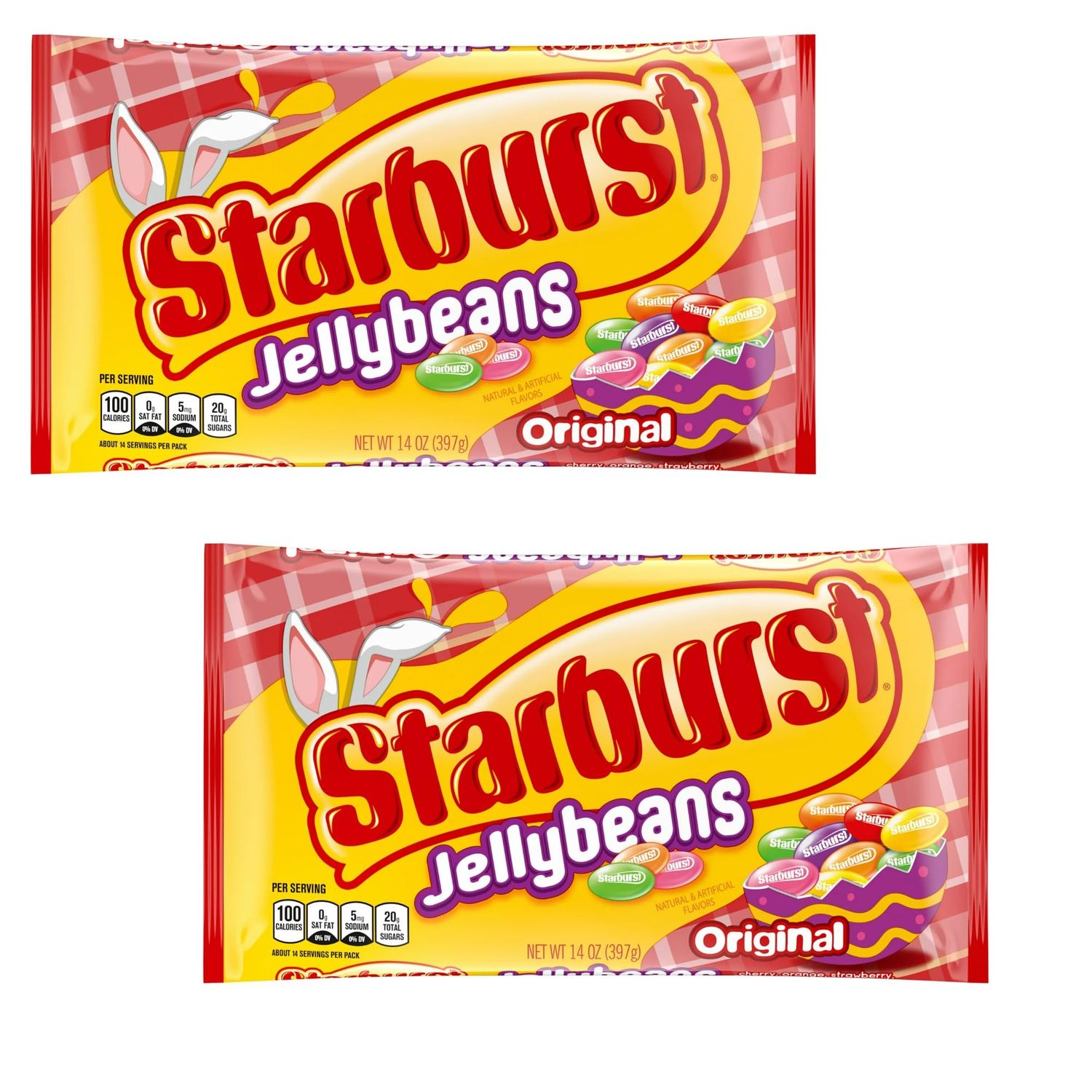 Starburst Jelly Beans - 2-Pack Original Jelly Beans - Sweet Fruit Jelly Candy for Snacking - Delicious Tasting Candy
