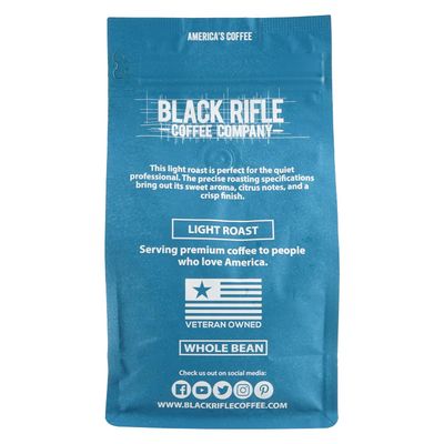 Black Rifle Coffee Company Silencer Smooth, Light Roast Whole Coffee Beans, 12 Ounce Bag