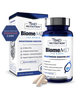 1MD Nutrition BiomeMD Probiotics for Women - Daily Prebiotics and Probiotics for Women - More Than 60 Billion CFUs, 15 Strains - Womens Probiotic to Support Urinary Vaginal Health - 30 Capsules