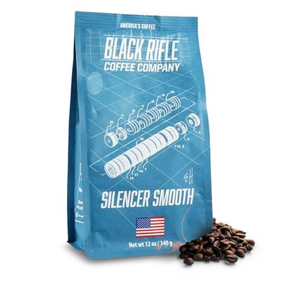 Black Rifle Coffee Company Silencer Smooth, Light Roast Whole Coffee Beans, 12 Ounce Bag