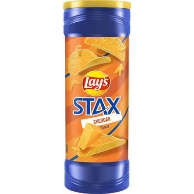 Lay&#39;s Stax Potato Crisps, Cheddar, 60.5 Ounce (Pack of 11)