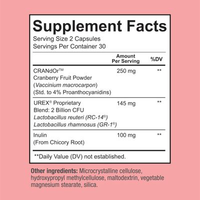 Premium Vaginal Probiotics for Women - Clinically Studied Lactobacillus Vaginal Probiotic with Prebiotic Cranberry to Balance PH, Reduce Odor, Urinary Tract Support Feminine Health - 60 Capsules
