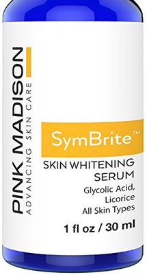 Pink Madison Dark Spot Corrector Remover for Face Neck Hands. Men and Women Made in USA Vitamin C Hyaluronic Acid, Green Tea Extract 1 OZ