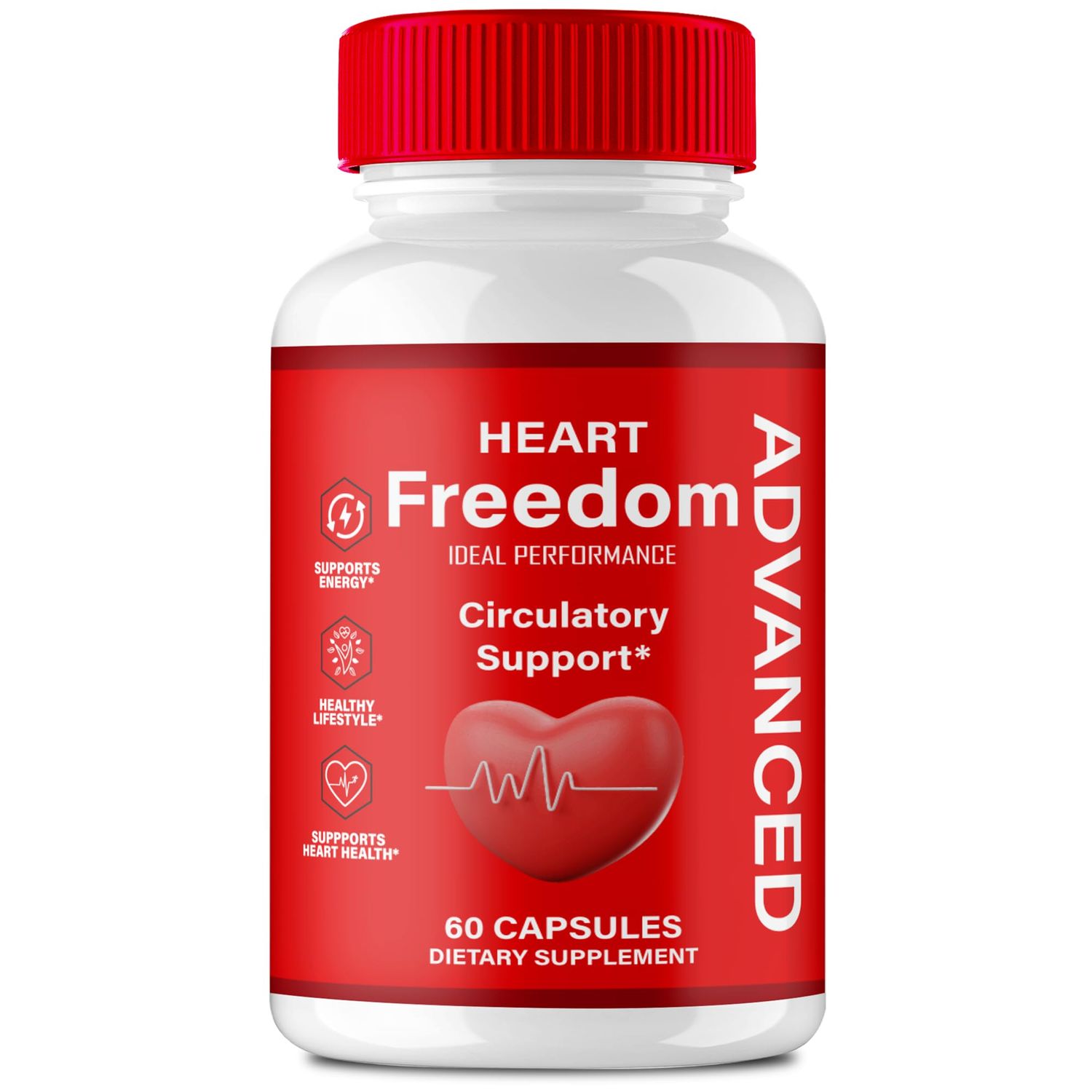 Heart Freedom Capsules, Official HeartFreedom Pills - Energy and Health Maximum Strength, Heart Freedom Circulation Support Capsules, All Natural Glyco Optimizer, Premium Formula Reviews (60 Capsules)
