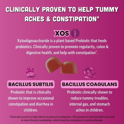 Llama Naturals Kids Probiotic with Prebiotic Fiber, Vegan, Organic Prebiotics and Probiotics Gummies for Gut Health Support, Toddler Real Fruit Gummy Vitamins, No Added Sugar Cane, Mixed Berry, 60 Ct